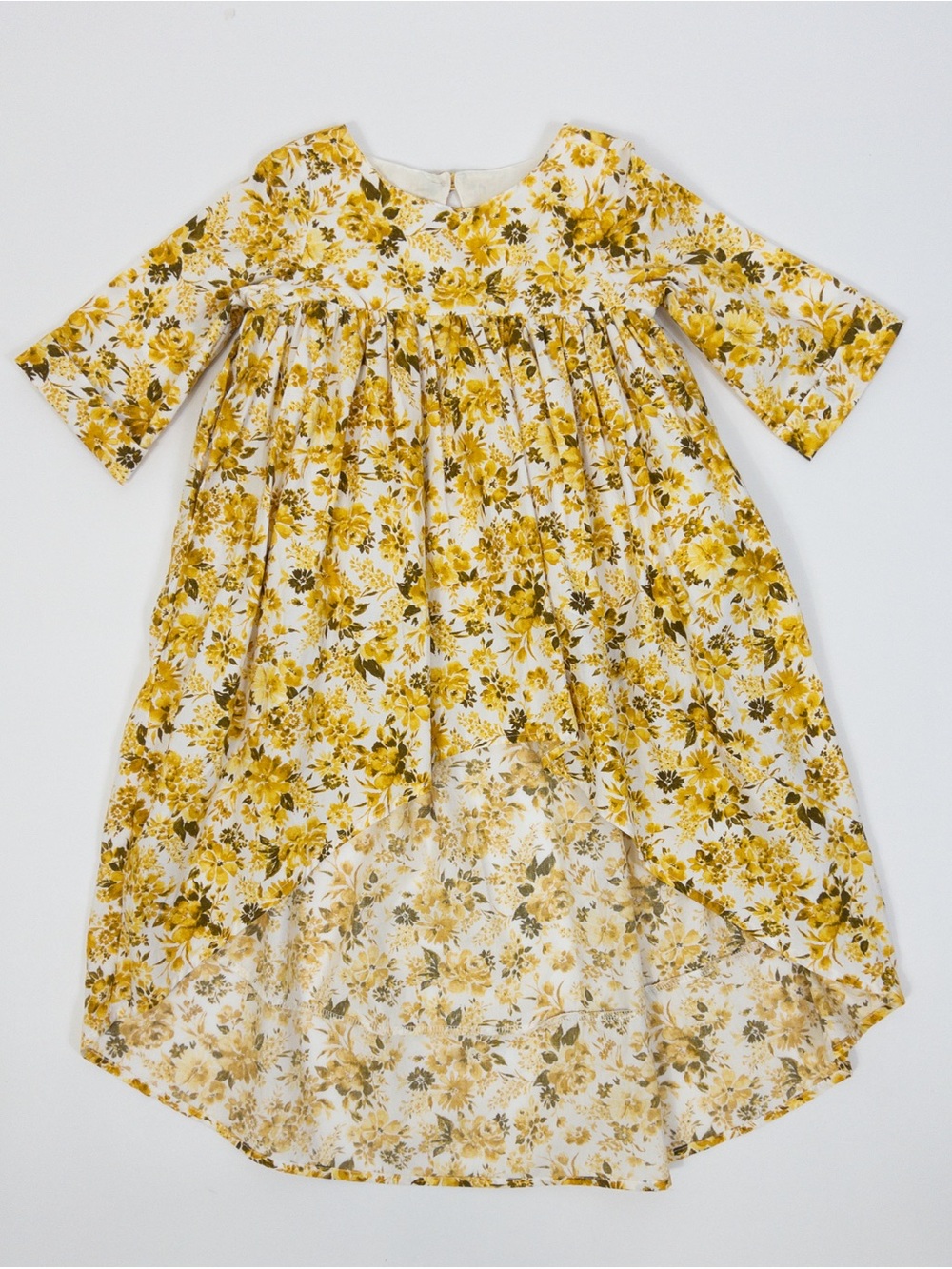 Pleiades Designs Girls Size 4T Yellow Floral Tunic! Sample! Fall!